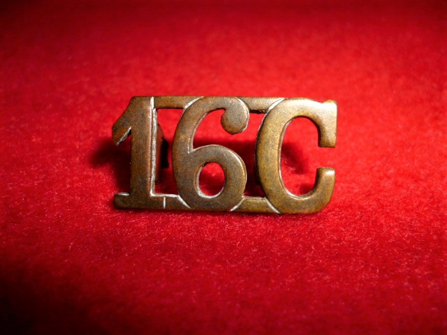 16th Cavalry Brass Shoulder Title 